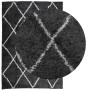 Modern long pile rug PAMPLONA in black and cream 140x200cm by , Rugs - Ref: Foro24-375411, Price: 52,53 €, Discount: %