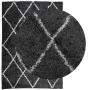 Modern long pile rug PAMPLONA in black and cream 140x200cm by , Rugs - Ref: Foro24-375411, Price: 52,71 €, Discount: %
