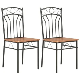Sillas de comedor 2 unidades MDF marrón de vidaXL, Sillas de comedor - Ref: Foro24-281399, Precio: 75,76 €, Descuento: %