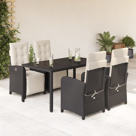 5-teiliges Gartenmöbel-Set mit Kissen synthetisches Rattan schwarz von , Gartensets - Ref: Foro24-3212452, Preis: 725,43 €, R...