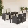 5-teiliges Gartenmöbel-Set mit Kissen synthetisches Rattan schwarz von , Gartensets - Ref: Foro24-3212452, Preis: 721,90 €, R...