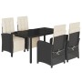 5-piece garden furniture set with black synthetic rattan cushions by , Garden sets - Ref: Foro24-3212452, Price: 679,49 €, Di...