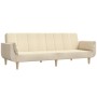 Two-seater sofa bed with two cream-colored fabric pillows by , Sofas - Ref: Foro24-375872, Price: 280,55 €, Discount: %