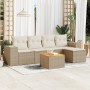 Set Gartensofas mit Kissen 6 Stück synthetisches Rattan beige von , Gartensets - Ref: Foro24-3225421, Preis: 370,21 €, Rabatt: %