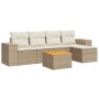 Set Gartensofas mit Kissen 6 Stück synthetisches Rattan beige von , Gartensets - Ref: Foro24-3225421, Preis: 370,21 €, Rabatt: %