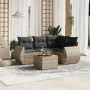 Garden sofa set with 5-piece synthetic rattan gray cushions by , Garden sets - Ref: Foro24-3257320, Price: 336,04 €, Discount: %
