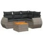 Garden sofa set with 5-piece synthetic rattan gray cushions by , Garden sets - Ref: Foro24-3257320, Price: 336,04 €, Discount: %