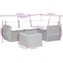 Garden sofa set with 5-piece synthetic rattan gray cushions by , Garden sets - Ref: Foro24-3257320, Price: 336,04 €, Discount: %