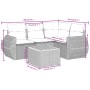 Set Gartensofas mit Kissen 5 Stück synthetisches Rattangrau von , Gartensets - Ref: Foro24-3257320, Preis: 361,10 €, Rabatt: %