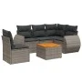 6-piece garden furniture set with gray synthetic rattan cushions by , Garden sets - Ref: Foro24-3257341, Price: 389,29 €, Dis...