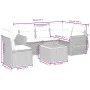 6-piece garden furniture set with gray synthetic rattan cushions by , Garden sets - Ref: Foro24-3257341, Price: 389,29 €, Dis...