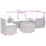 Set mit 6 Gartenmöbeln und Kissen synthetisches Rattangrau von , Gartensets - Ref: Foro24-3257341, Preis: 389,67 €, Rabatt: %