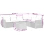 7-teiliges Gartensofa-Set mit grauen PE-Rattan-Kissen. von , Gartensets - Ref: Foro24-3257355, Preis: 453,59 €, Rabatt: %