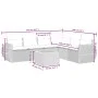 Set de sofás de jardín 7 piezas con cojines ratán PE gris by , Garden sets - Ref: Foro24-3257355, Price: 444,06 €, Discount: %