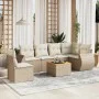 Set sofás de jardín 7 piezas y cojines ratán sintético beige de , Conjuntos de jardín - Ref: Foro24-3257360, Precio: 504,16 €...