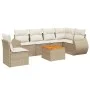 Set of 7-piece garden sofas and beige synthetic rattan cushions by , Garden sets - Ref: Foro24-3257360, Price: 504,16 €, Disc...