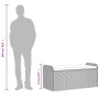 Aufbewahrungsbank und Kissen Kunstrattan braun 115x51x52 cm von , Gartenbänke - Ref: Foro24-365729, Preis: 137,96 €, Rabatt: %