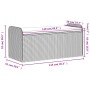 Aufbewahrungsbank und Kissen Kunstrattan braun 115x51x52 cm von , Gartenbänke - Ref: Foro24-365729, Preis: 137,96 €, Rabatt: %