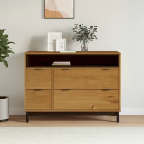 FLAM Kommode aus massivem Kiefernholz 110x40x80 cm von , Schubladen - Ref: Foro24-376071, Preis: 231,73 €, Rabatt: %