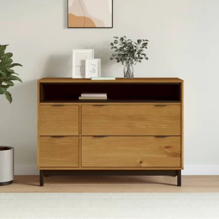 FLAM Kommode aus massivem Kiefernholz 110x40x80 cm von , Schubladen - Ref: Foro24-376071, Preis: 227,26 €, Rabatt: %