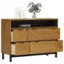 FLAM Kommode aus massivem Kiefernholz 110x40x80 cm von , Schubladen - Ref: Foro24-376071, Preis: 227,26 €, Rabatt: %