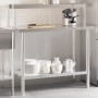Mesa de trabajo para cocina con estante acero inox 110x55x120cm de , Restauración - Ref: Foro24-3208899, Precio: 222,28 €