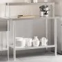 Mesa de trabajo para cocina con estante acero inox 110x55x120cm de , Restauración - Ref: Foro24-3208899, Precio: 243,42 €, De...