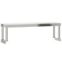 Mesa de trabajo para cocina con estante acero inox 110x55x120cm