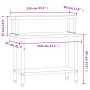 Mesa de trabajo para cocina con estante acero inox 110x55x120cm