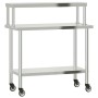 Küchenarbeitstisch mit Edelstahlregal 110x55x120cm von , Wiederherstellung - Ref: Foro24-3208901, Preis: 247,25 €, Rabatt: %