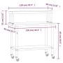 Küchenarbeitstisch mit Edelstahlregal 110x55x120cm von , Wiederherstellung - Ref: Foro24-3208901, Preis: 229,25 €, Rabatt: %