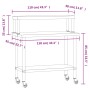 Küchenarbeitstisch mit Edelstahlregal 110x55x120cm von , Wiederherstellung - Ref: Foro24-3208901, Preis: 247,25 €, Rabatt: %
