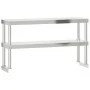 Kitchen work table with stainless steel shelf 110x55x150cm by , Restoration - Ref: Foro24-3208903, Price: 266,24 €, Discount: %