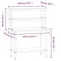 Kitchen work table with stainless steel shelf 110x55x150cm by , Restoration - Ref: Foro24-3208903, Price: 266,24 €, Discount: %