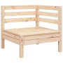 2-Sitzer-Gartensofa mit Fußstütze aus massivem Zirbenholz von , Modulare Sofas für den Außenbereich - Ref: Foro24-838019, Pre...