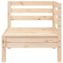 2-Sitzer-Gartensofa mit Fußstütze aus massivem Zirbenholz von , Modulare Sofas für den Außenbereich - Ref: Foro24-838019, Pre...