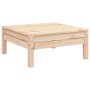2-Sitzer-Gartensofa mit Fußstütze aus massivem Zirbenholz von , Modulare Sofas für den Außenbereich - Ref: Foro24-838019, Pre...