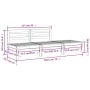 3-seater garden sofa made of solid Douglas fir wood by , Modular outdoor sofas - Ref: Foro24-838038, Price: 126,87 €, Discoun...