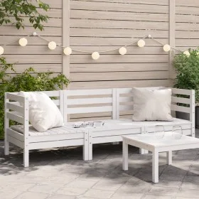 3-Sitzer Gartensofa massives Kiefernholz weiß von , Modulare Sofas für den Außenbereich - Ref: Foro24-838027, Preis: 180,88 €...