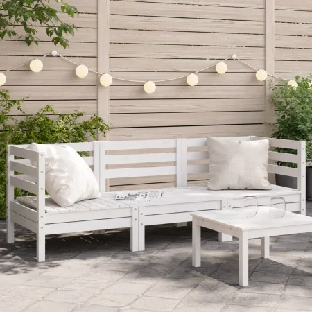 3-Sitzer Gartensofa massives Kiefernholz weiß von , Modulare Sofas für den Außenbereich - Ref: Foro24-838027, Preis: 180,88 €...