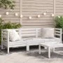 3-Sitzer Gartensofa massives Kiefernholz weiß von , Modulare Sofas für den Außenbereich - Ref: Foro24-838027, Preis: 180,88 €...