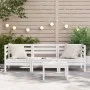 3-Sitzer Gartensofa massives Kiefernholz weiß von , Modulare Sofas für den Außenbereich - Ref: Foro24-838027, Preis: 180,88 €...