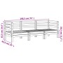 3-Sitzer Gartensofa massives Kiefernholz weiß von , Modulare Sofas für den Außenbereich - Ref: Foro24-838027, Preis: 183,50 €...