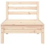 Solid pine wood 3-seater garden sofa by , Modular outdoor sofas - Ref: Foro24-838033, Price: 120,02 €, Discount: %