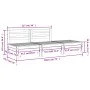 Solid pine wood 3-seater garden sofa by , Modular outdoor sofas - Ref: Foro24-838033, Price: 120,02 €, Discount: %