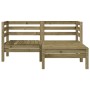 Garden sofa 2-seater with impregnated pine wood footrest by , Modular outdoor sofas - Ref: Foro24-838025, Price: 145,53 €, Di...