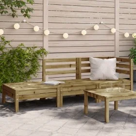 3-seater garden sofa in impregnated pine wood by , Modular outdoor sofas - Ref: Foro24-838046, Price: 136,85 €, Discount: %
