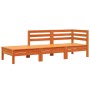 3-seater garden sofa made of solid pine wood in brown wax by , Modular outdoor sofas - Ref: Foro24-838044, Price: 126,17 €, D...