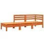 3-Sitzer Gartensofa aus massivem Kiefernholz wachsbraun von , Modulare Sofas für den Außenbereich - Ref: Foro24-838044, Preis...