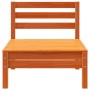 3-Sitzer Gartensofa aus massivem Kiefernholz wachsbraun von , Modulare Sofas für den Außenbereich - Ref: Foro24-838044, Preis...